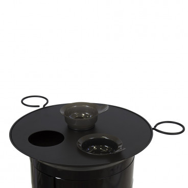 Парикмахерская тележка &quot;GiroCo Doble black&quot; ящики прозрачные