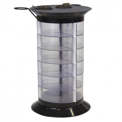 Парикмахерская тележка &quot;GiroCo Doble black&quot; ящики прозрачные